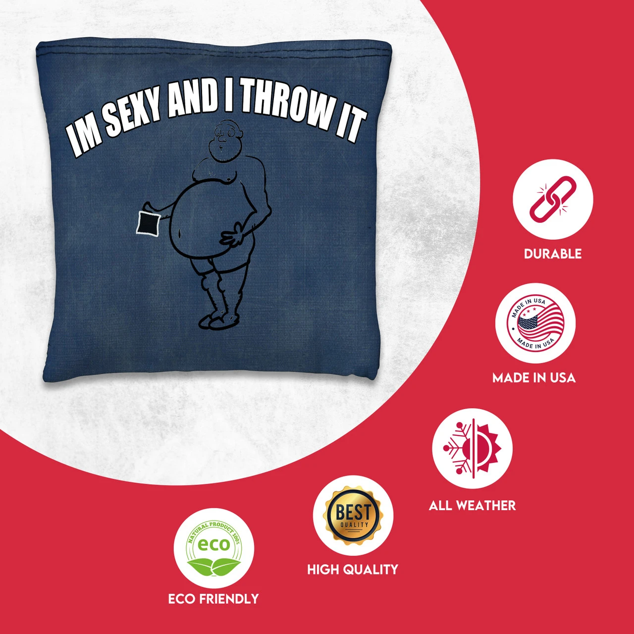 IM SEXY AND I THROW IT Tournament Cornhole Bags - Set Of 8 4 IM SEXY AND I THROW IT Tournament Cornhole Bags - Set Of 8 - Image 2