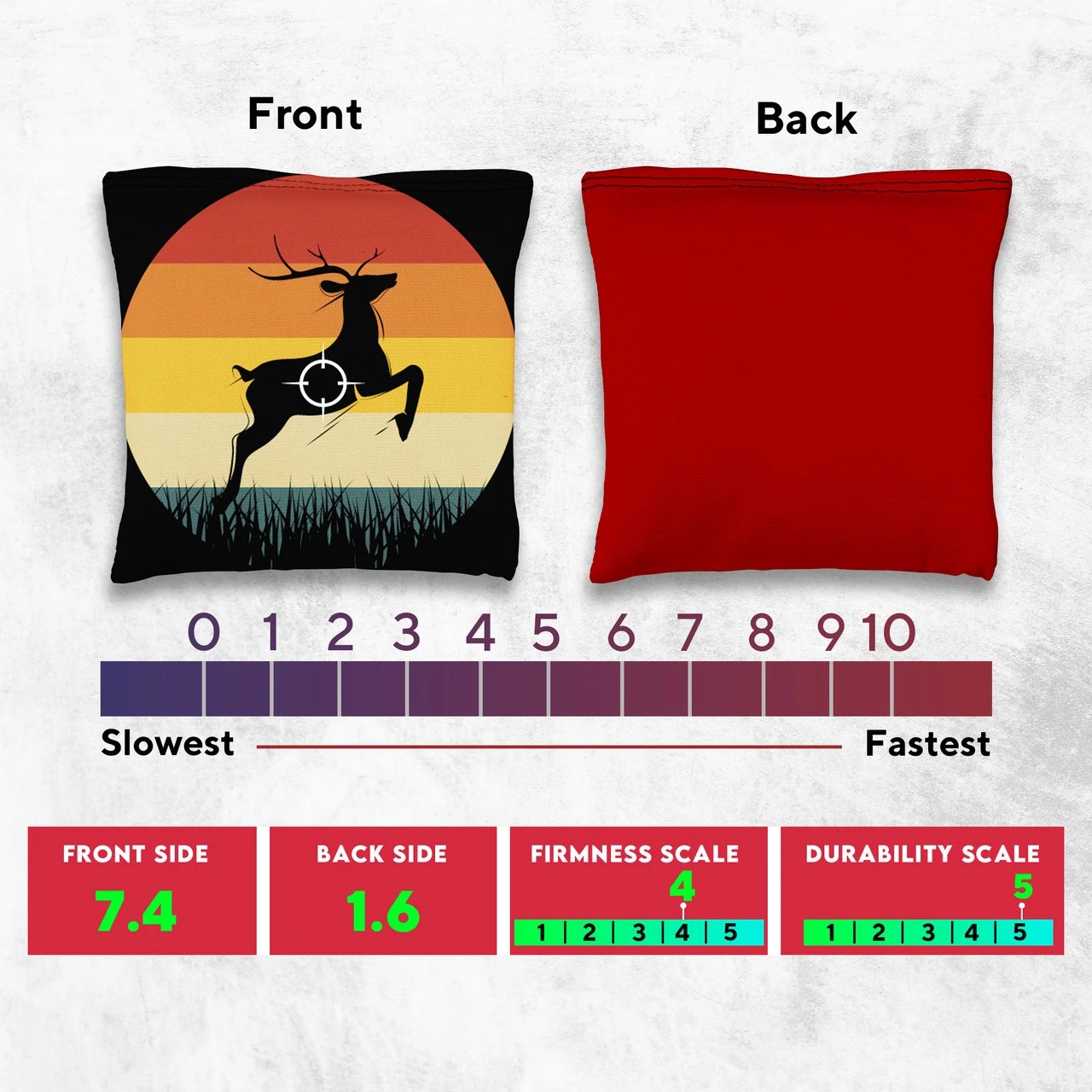 Deer In Scope Tournament Cornhole Bags - Set Of 8 6 Deer In Scope Tournament Cornhole Bags - Set Of 8 - Image 4