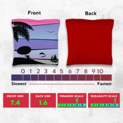 Orange Purple Dolphin Beach Tournament Cornhole Bags - Set Of 8 -Best Toy Shop 5 23226.1708653030