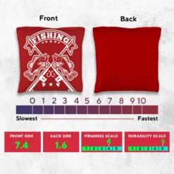 Red Blue Fish Logo Tournament Cornhole Bags - Set Of 8 -Best Toy Shop 5 37125.1708293933