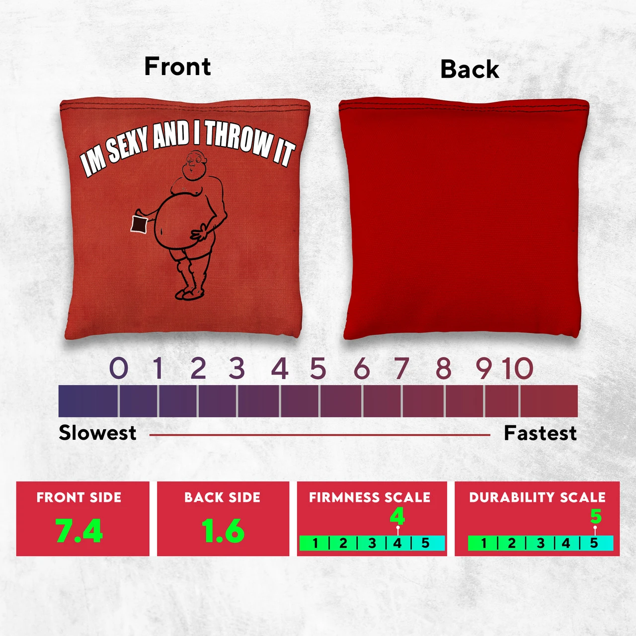 IM SEXY AND I THROW IT Tournament Cornhole Bags - Set Of 8 6 IM SEXY AND I THROW IT Tournament Cornhole Bags - Set Of 8 - Image 4