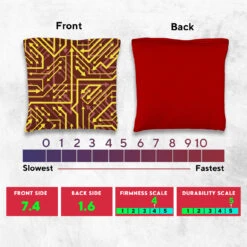 Red Yellow Tech Tournament Cornhole Bags - Set Of 8 -Best Toy Shop 5 58498.1708644565