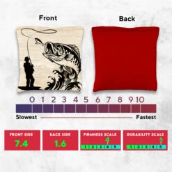 White Brown Fish Tournament Cornhole Bags - Set Of 8 -Best Toy Shop 5 68273.1708224707