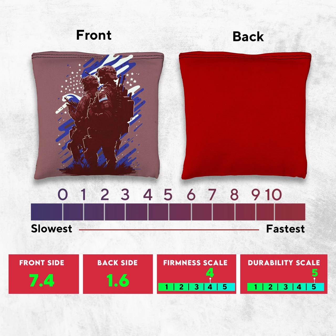 Two Soldiers Tournament Cornhole Bags - Set Of 8 6 Two Soldiers Tournament Cornhole Bags - Set Of 8 - Image 4