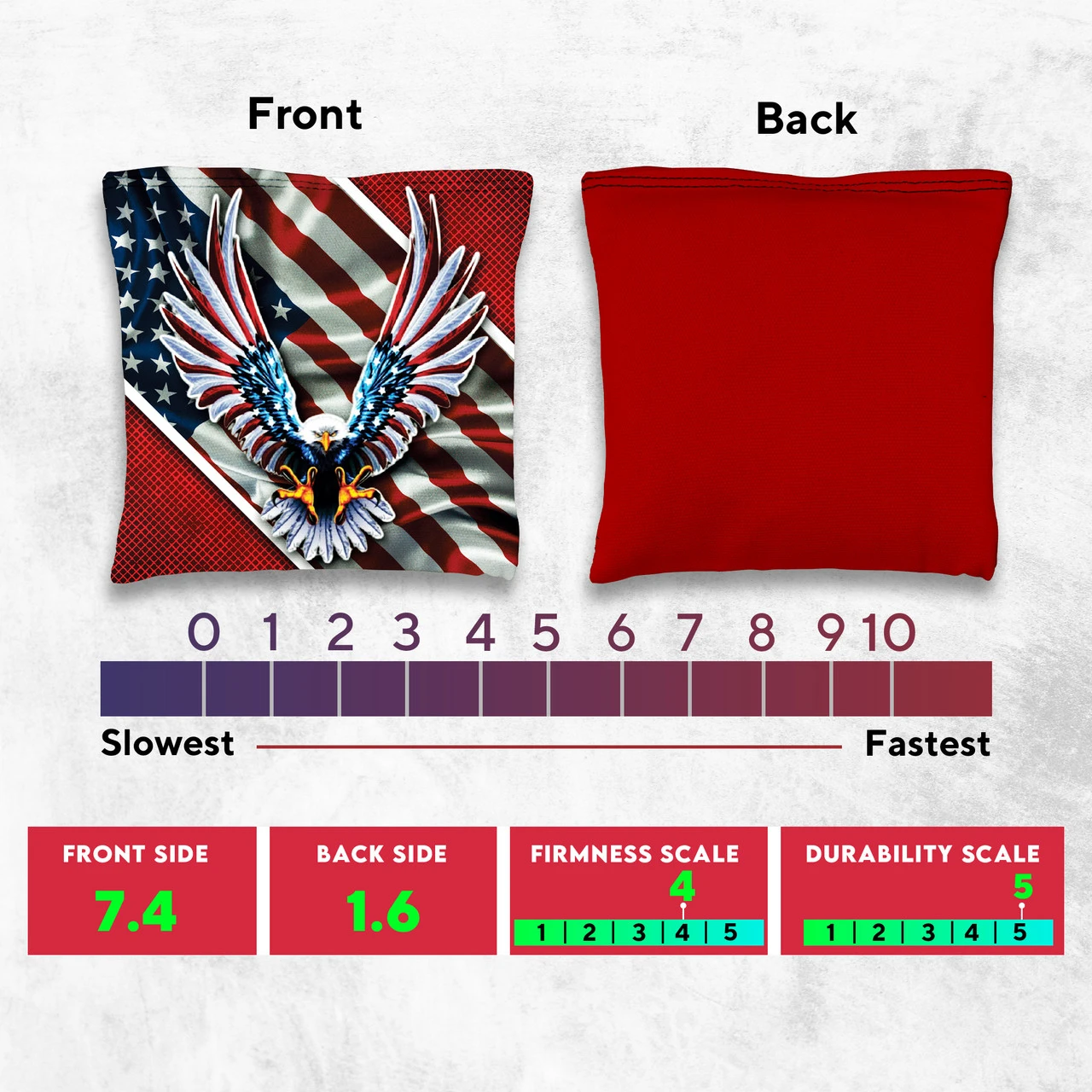 Flying Eagle Tournament Cornhole Bags - Set Of 8 6 Flying Eagle Tournament Cornhole Bags - Set Of 8 - Image 4