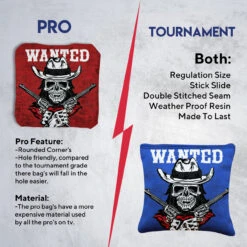 Wanted Skull Tournament Cornhole Bags - Set Of 8 -Best Toy Shop 6 03308.1708461960