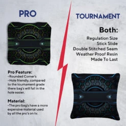 Blue Green Tech Tournament Cornhole Bags - Set Of 8 -Best Toy Shop 6 04113.1708643701