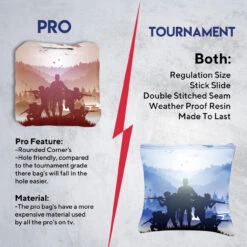 Red Blue Squad Professional Cornhole Bags - Set Of 8 -Best Toy Shop 6 06914.1707376437