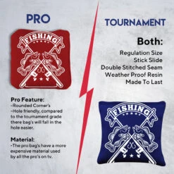 Red Blue Fish Logo Professional Cornhole Bags - Set Of 8 13 Red Blue Fish Logo Professional Cornhole Bags - Set Of 8 -Best Toy Shop 6 21042.1707376020