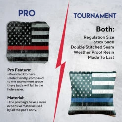 Red Blue Lines Tournament Cornhole Bags - Set Of 8 13 Red Blue Lines Tournament Cornhole Bags - Set Of 8 -Best Toy Shop 6 25980.1708563931