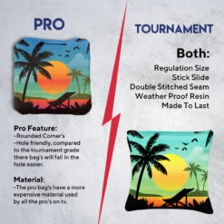 Green Blue Beach Professional Cornhole Bags - Set Of 8 -Best Toy Shop 6 30084.1708185943