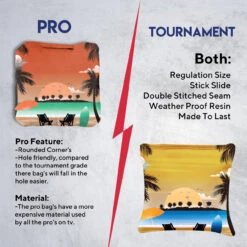 Tropical Red Orange Professional Cornhole Bags - Set Of 8 -Best Toy Shop 6 30988.1708185634