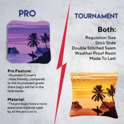 Orange Purple Beach Professional Cornhole Bags - Set Of 8 13 Orange Purple Beach Professional Cornhole Bags - Set Of 8 -Best Toy Shop 6 32506.1708186304