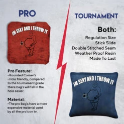 IM SEXY AND I THROW IT Tournament Cornhole Bags - Set Of 8 12 IM SEXY AND I THROW IT Tournament Cornhole Bags - Set Of 8 -Best Toy Shop 6 34845.1708224204