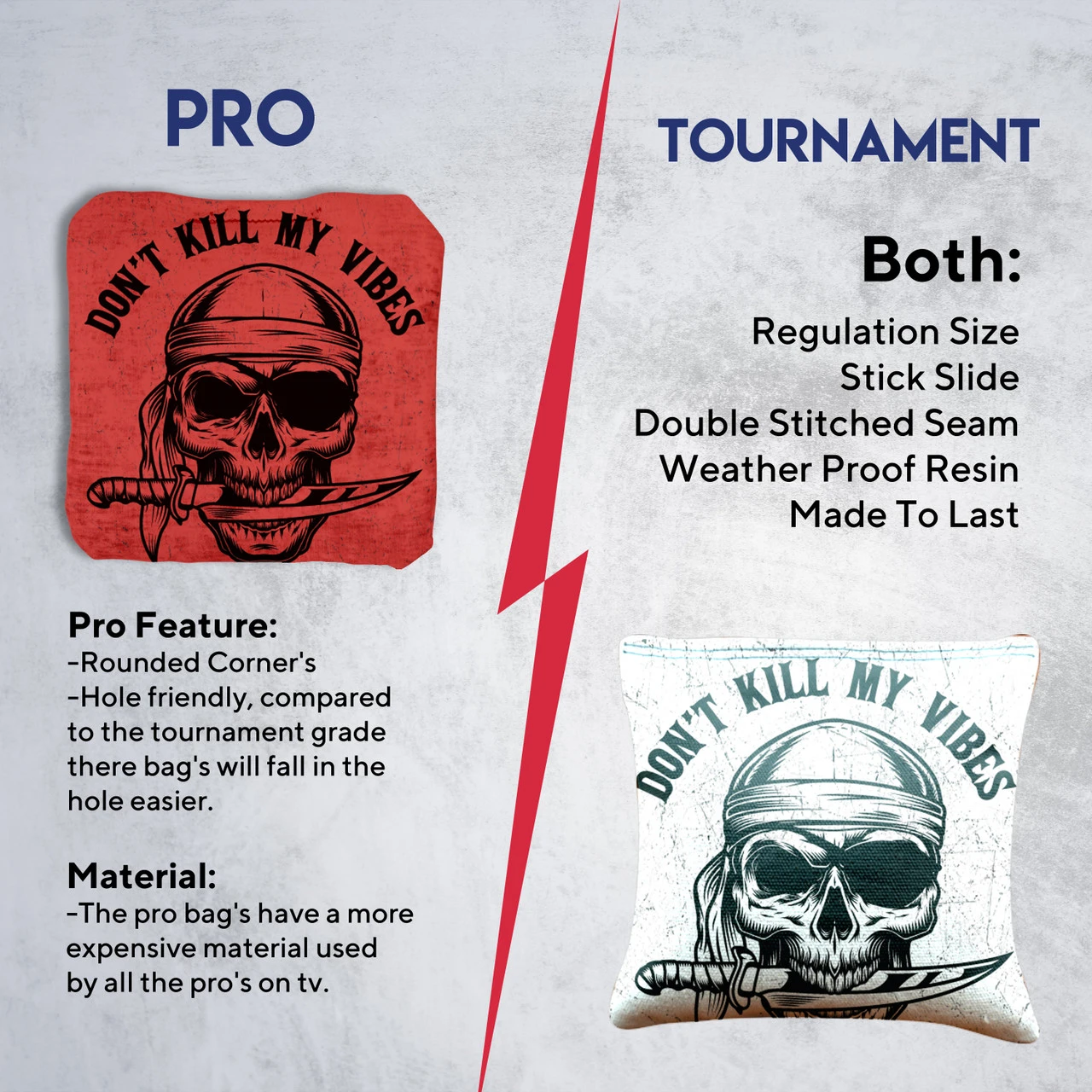 Don't Kill My Vibes Tournament Cornhole Bags - Set Of 8 8 Don't Kill My Vibes Tournament Cornhole Bags - Set Of 8 - Image 6