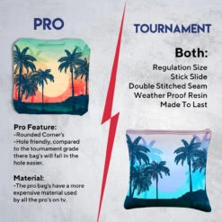 Palm Trees Tournament Cornhole Bags - Set Of 8 -Best Toy Shop 6 47891.1708644637