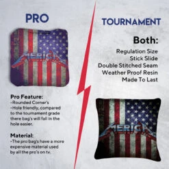 Merica Professional Cornhole Bags - Set Of 8 -Best Toy Shop 6 47936.1707441899