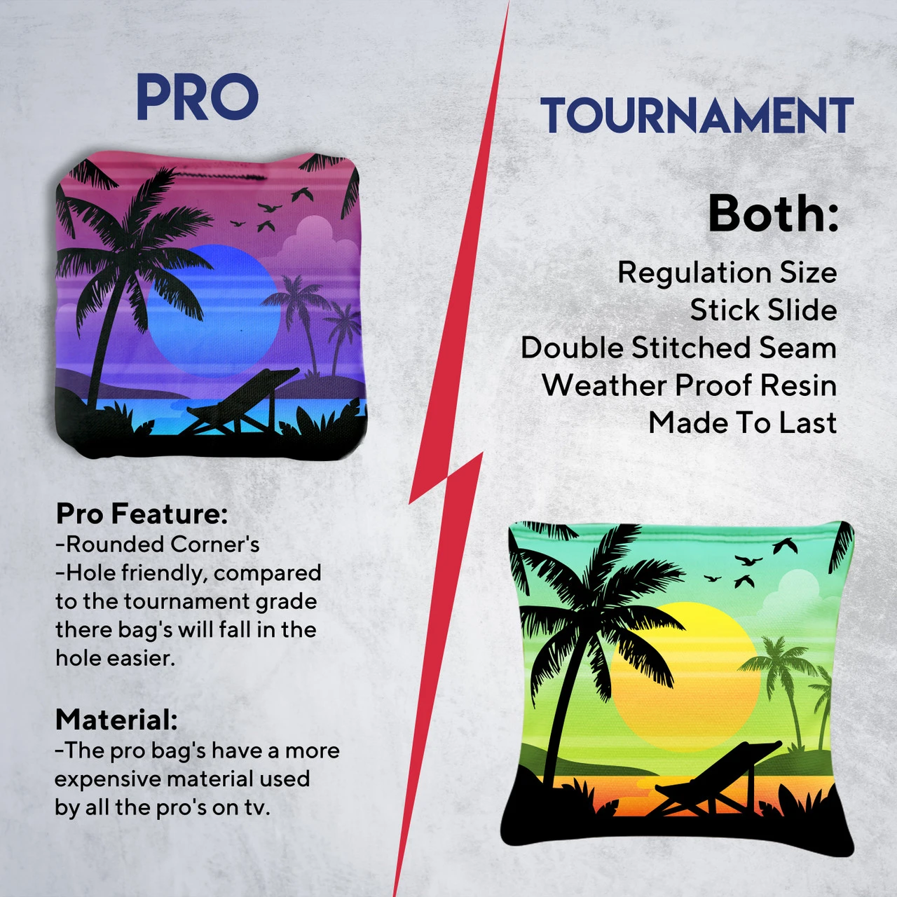 Colorful Beach Professional Cornhole Bags - Set Of 8 8 Colorful Beach Professional Cornhole Bags - Set Of 8 - Image 6