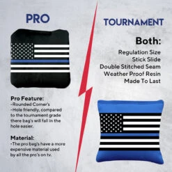 Blue Lines Flag Professional Cornhole Bags - Set Of 8 13 Blue Lines Flag Professional Cornhole Bags - Set Of 8 -Best Toy Shop 6 53019.1707198479