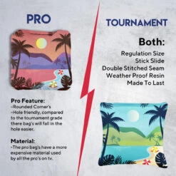 Green Purple Beach Professional Cornhole Bags - Set Of 8 -Best Toy Shop 6 54837.1708186095