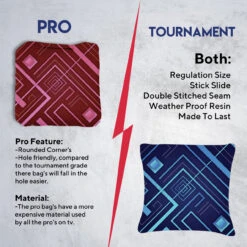 Blue Pink Lines Professional Cornhole Bags - Set Of 8 -Best Toy Shop 6 59111.1708050913