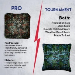 Orange White Blue Green Lines Tournament Cornhole Bags - Set Of 8 13 Orange White Blue Green Lines Tournament Cornhole Bags - Set Of 8 -Best Toy Shop 6 63066.1708644160