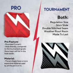 Red Black Zigzag Professional Cornhole Bags - Set Of 8 13 Red Black Zigzag Professional Cornhole Bags - Set Of 8 -Best Toy Shop 6 71163.1707442769