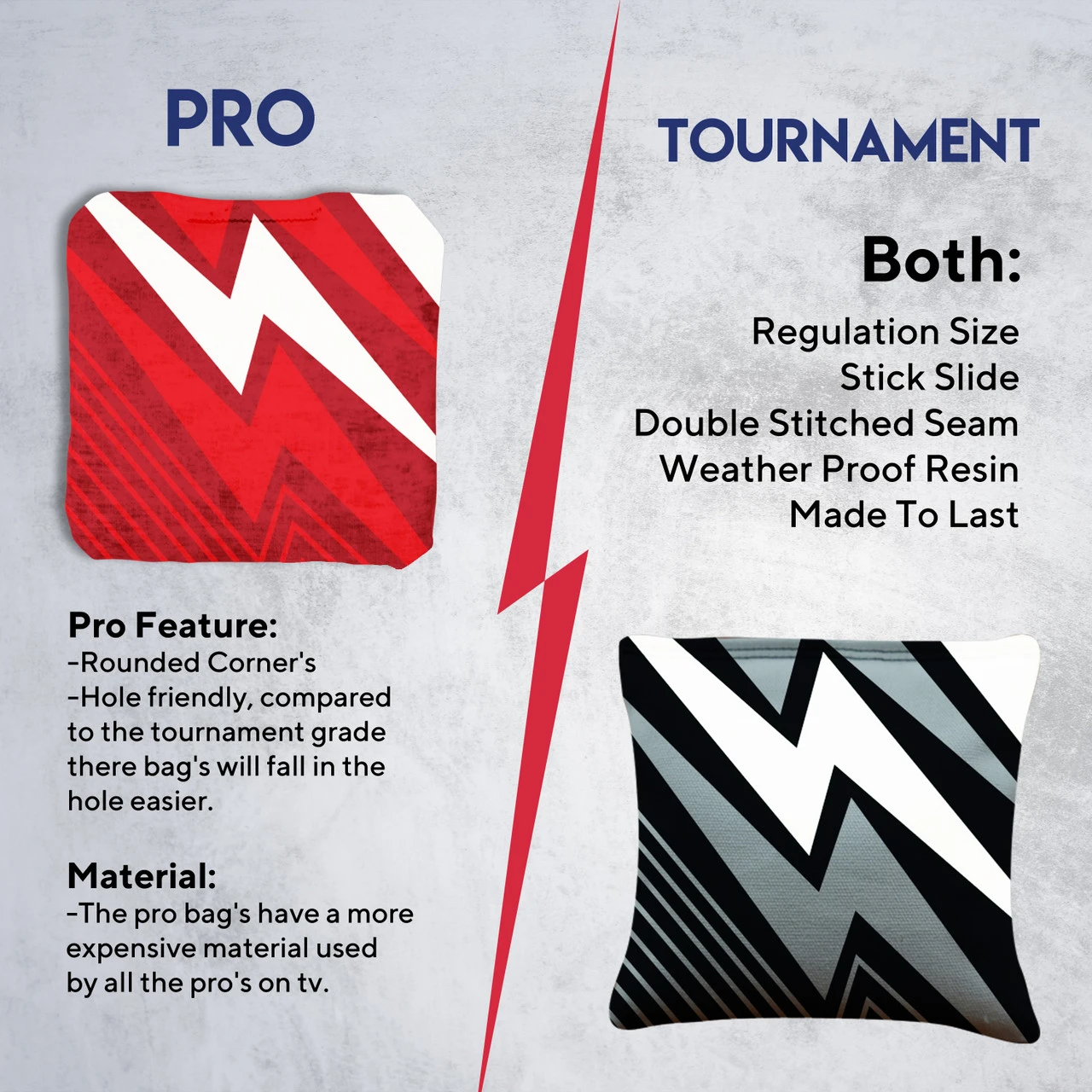 Red Black Zigzag Tournament Cornhole Bags - Set Of 8 8 Red Black Zigzag Tournament Cornhole Bags - Set Of 8 - Image 6