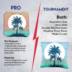 Tropical Palms Professional Cornhole Bags - Set Of 8 -Best Toy Shop 6 80856.1707442217