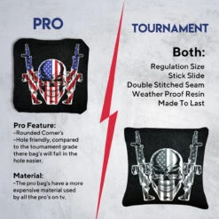 Flag Skull Guns Tournament Cornhole Bags - Set Of 8 -Best Toy Shop 6 84920.1708293027