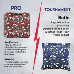 Blue Red Tech Fusion Professional Cornhole Bags - Set Of 8 -Best Toy Shop 6 85168.1707196446