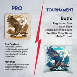 Blue Gold Eagle Tournament Cornhole Bags - Set Of 8 -Best Toy Shop 6 85492.1708461539