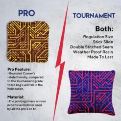 Red Yellow Tech Tournament Cornhole Bags - Set Of 8 -Best Toy Shop 6 92969.1708644568