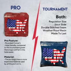 America Blue And Red Tournament Cornhole Bags - Set Of 8 -Best Toy Shop 6 93222.1708460765