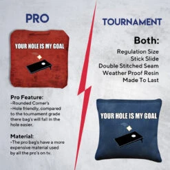 Your Hole Is My Goal Tournament Cornhole Bags - Set Of 8 -Best Toy Shop 6 96322.1708292779