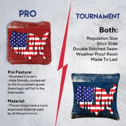 American Blue And Red Professional Cornhole Bags - Set Of 8 -Best Toy Shop 6 99482.1707441509