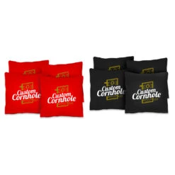 Custom Cornhole Bags - Set Of 8 -Best Toy Shop 8custombags redblack ccc 22622.1697138651