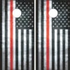 Thin Red Line Flag Cornhole Wraps - Set Of 2 1 Thin Red Line Flag Cornhole Wraps - Set Of 2 -Best Toy Shop American Flag Black and White Firefighter 60687.1493408176
