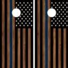 American Flag Blue Line Cornhole Wraps - Set Of 2 -Best Toy Shop American Flag Blue Line Stain Wood 37317.1712689555