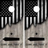 American Flag Come And Take It Cornhole Wraps - Set Of 2 -Best Toy Shop American USA Flag Rip Come And Take It 85751.1678053948