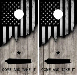 American Flag Come And Take It Cornhole Wraps - Set Of 2
