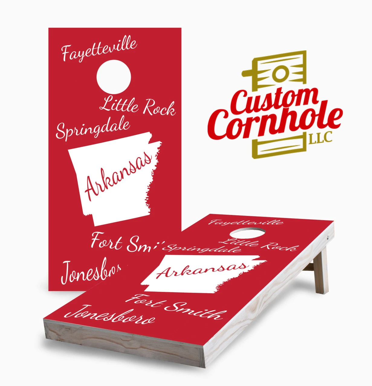 Arkansas State Pride Cornhole Set With Bags 3 Arkansas State Pride Cornhole Set With Bags