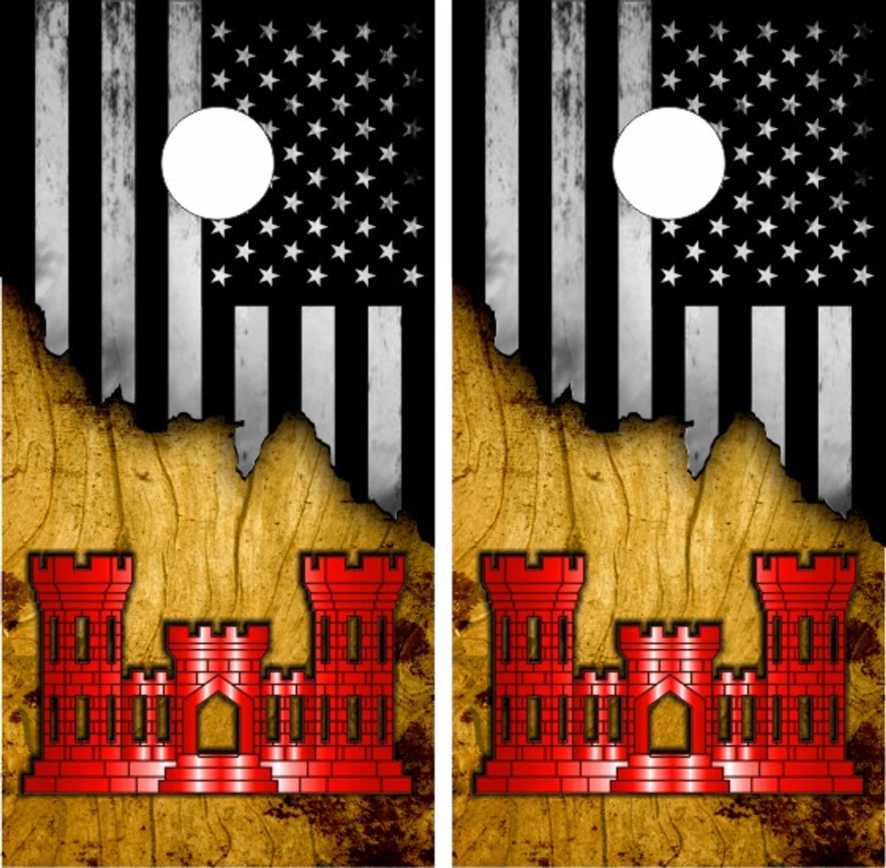 United States Army Corps Of Engineers Version 2 Cornhole Wraps - Set Of 2 3 United States Army Corps Of Engineers Version 2 Cornhole Wraps - Set Of 2