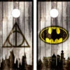 Batman And Harry Potter Skyline Combo Cornhole Wraps - Set Of 2 -Best Toy Shop Batman Harry Potter Skyline Combo 2 19842.1493387269