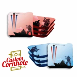 Battleship Soldier Professional Cornhole Bags - Set Of 8