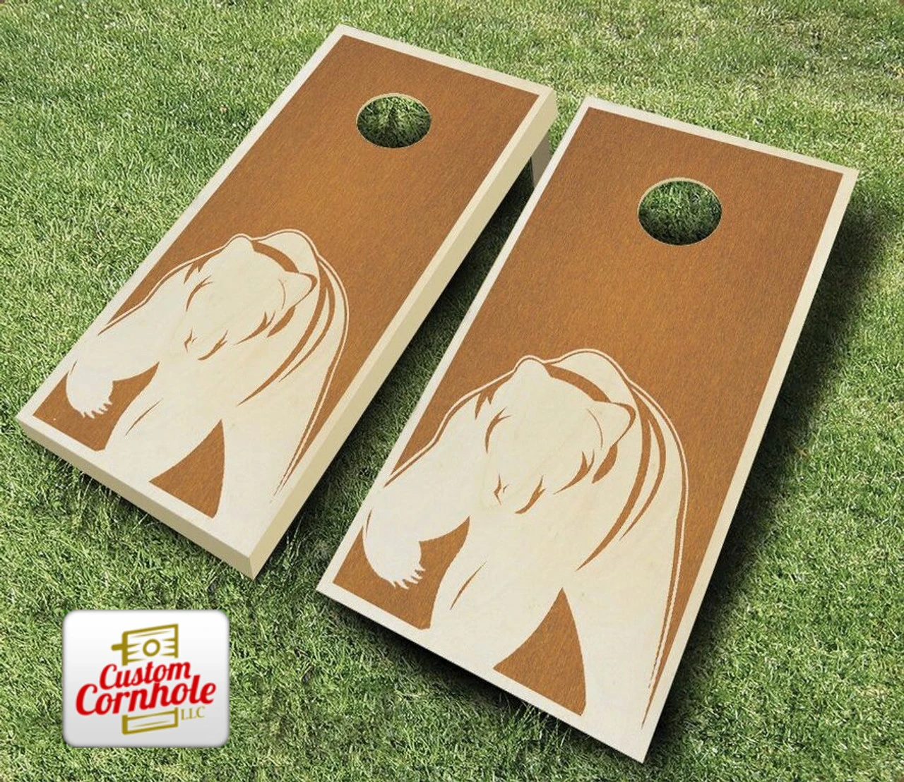 Bear Stained Cornhole Set With Bags 6 Bear Stained Cornhole Set With Bags - Image 4