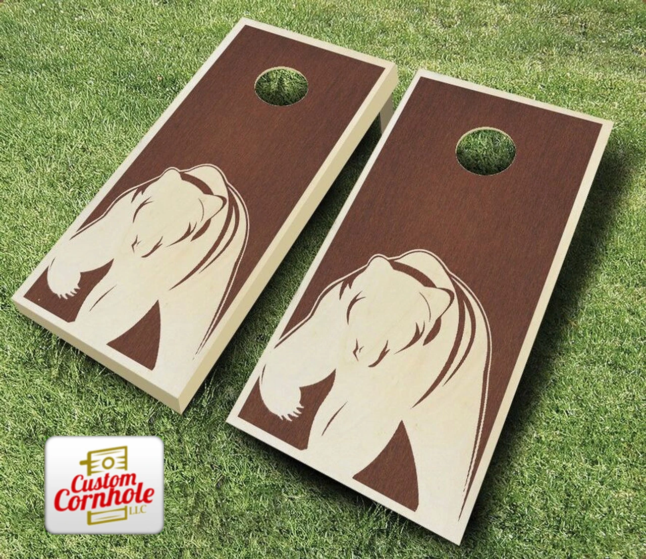 Bear Stained Cornhole Set With Bags 5 Bear Stained Cornhole Set With Bags - Image 3