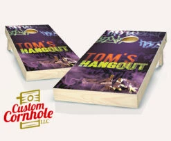 Blacklight Hangout Cornhole Set With Bags