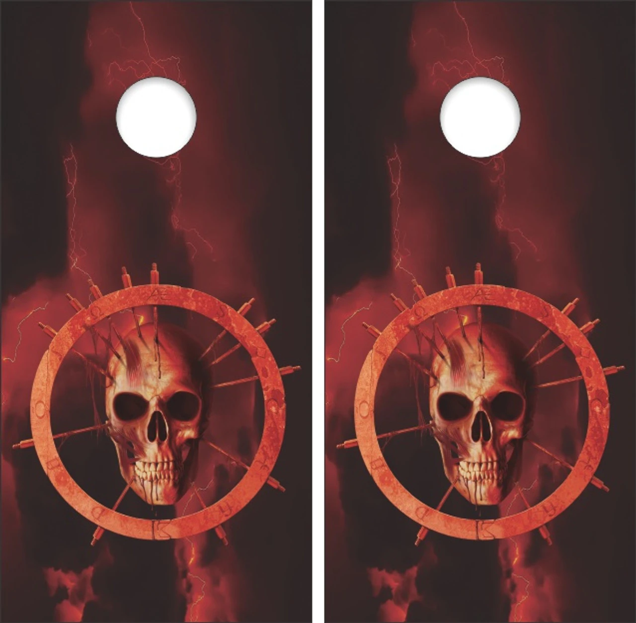 Blood Ring Cornhole Wraps - Set Of 2 3 Blood Ring Cornhole Wraps - Set Of 2