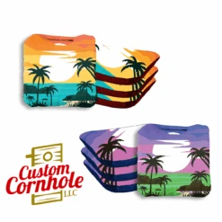 Blue Green Water Beach Professional Cornhole Bags - Set Of 8